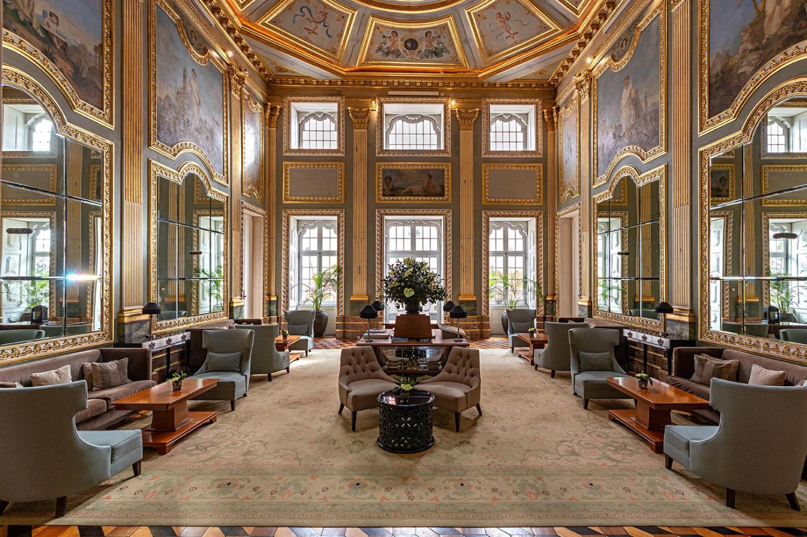 Pestana Palacio Do Freixo, Pousada & National Monument - The Leading Hotels Of The World Porto Exteriér fotografie The lobby of the hotel